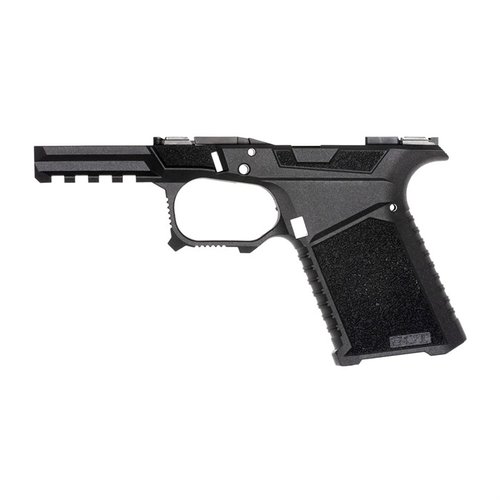 Der SCT 19 Compact Frame bietet eine aggressive Grifftextur, eine erweiterte Beavertail, eine untercut Trigger Guard und eine praktische 4-Slot Picatinny-Schiene.