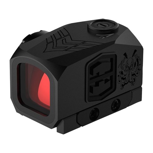 Entdecke das Kraken Red Dot Sight: robustes 7075 Aluminium, wasserdichte Linsen, Shake 'N Wake Technologie und RMR/MOS Adapter für ultimative Stabilität.