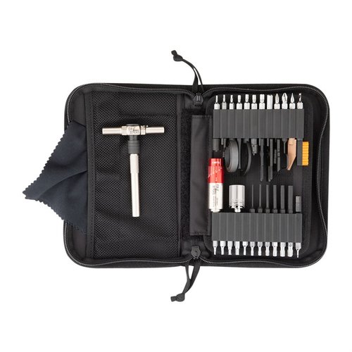 Das 3-Gunner Compact Tool Kit von Fix It Sticks bietet dir eine modulare T-Drive-System, präzise Drehmomentbegrenzer und eine kompakte Tragetasche für alle deine Waffenwartungsbedürfnisse.