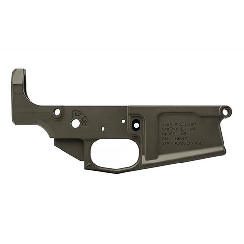 L'Aero Precision M5 308 Lower Receiver consente di costruire un AR personalizzato, compatibile con componenti DPMS e realizzato in alluminio 7075-T6 di alta qualità.