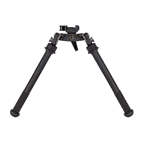Der GEN2 CANT AND LOC (CAL) Atlas Bipod ist leicht, stabil und ohne Panning-Funktion, ideal für präzises Schiessen mit verschiedenen Montagemöglichkeiten.