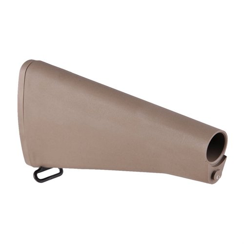 L'AR-15 A2 Buttstock di Brownells è un classico, riempito di schiuma, completo di assemblaggio porta, assemblaggio del calcio e assemblaggio girevole, senza tubo di buffer.