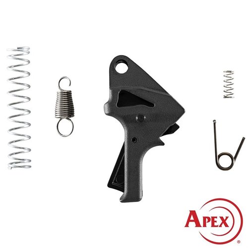 Il Kit di Miglioramento dell'Azione Apex offre un grilletto in polimero piatto, riducendo il pre-travel e l'over-travel per un'azione più fluida e leggera.