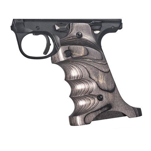 Le impugnature LAMINATE per RUGER MARK IV 22/45 offrono comfort e stabilità grazie al supporto per il pollice, supporto per il tallone e scanalature per le dita.