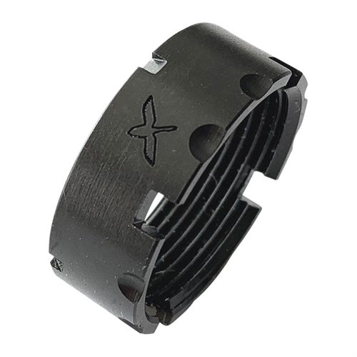 Le CN5F est un castle nut allongé pour le système Vltor A5, offrant des encoches de staking plus profondes et une meilleure compatibilité avec les RE.