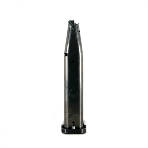 Entdecke die Atlas Gunworks 2011 126mm Slidelock 9mm Magazine mit verbesserter Fütterung, zuverlässigem Lockback und einer Kapazität von bis zu 20 Schuss!