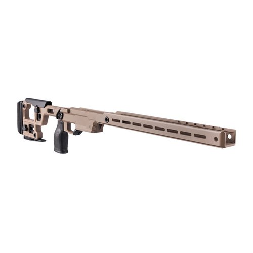 Das AERO PRECISION Solus Competition Chassis bietet eine präzise Verbindung, hohe Modularität, verstellbare Ergonomie und ist kompatibel mit M-LOK und Arca Swiss.