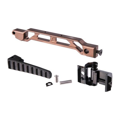 Il braccio elevato da 8 pollici con buttplate pieghevole offre un design modulare, è leggero e rigido, con socket QD integrato e meccanismo di piegatura JMac 1913.