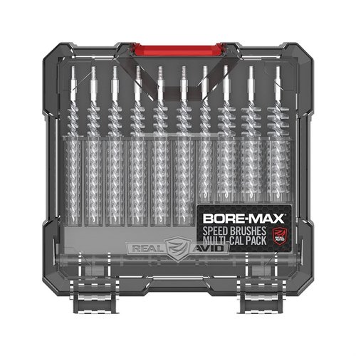 Das Bore-Max Speed Brushes Multi-Cal Pack bietet dir 10 beliebte Pistol- und Gewehrkaliber in einem praktischen Etui für maximale Reinigungskraft und Langlebigkeit.