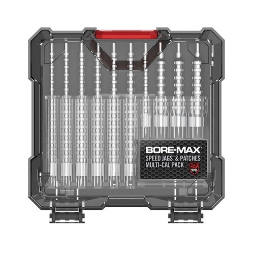 Das Bore-Max Speed Jag und Speed Jag Patches Multi-Cal Pack bietet 10 gängige Kaliber für präzise Reinigung und 4x mehr Kontakt für schnellere Ergebnisse!