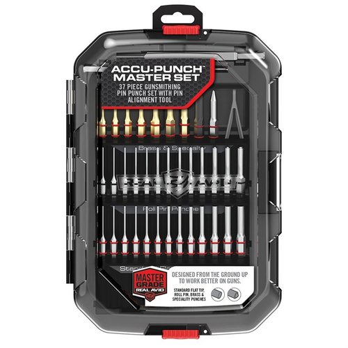 Il set Accu-Punch Master di REAL AVID offre punzoni in acciaio indurito, manici esagonali e un Pin Alignment Tool per un allineamento preciso dei perni.
