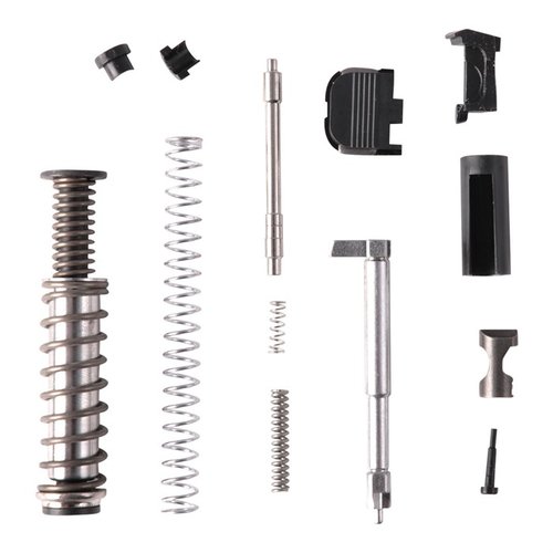 Il kit di parti per slide Glock 43® include un firing pin in billet, estrattore in acciaio 17-4 SS, e tutti i componenti per ripristinare o completare la slide.