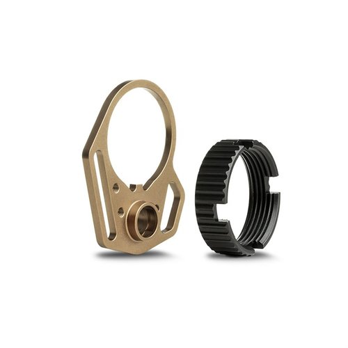 Das Strike Industries Ultralight Multi-Function End Plate und Anti-Rotation Castle Nut bieten eine sichere, anpassbare Lösung mit QD-Sockel und mehreren Sling-Schlaufen.