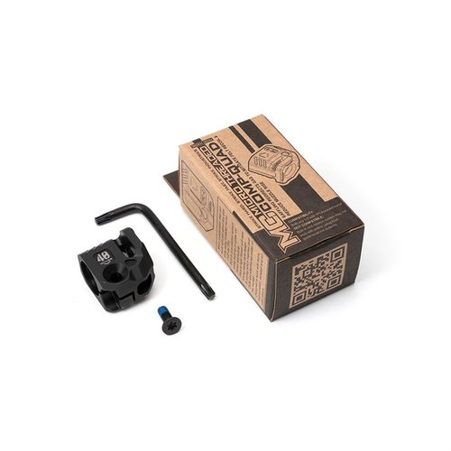 Der MICRO THREADED BARREL COMP-QUAD von STRIKE INDUSTRIES reduziert den Rückstoss um 15-30%, passt auf 1/2