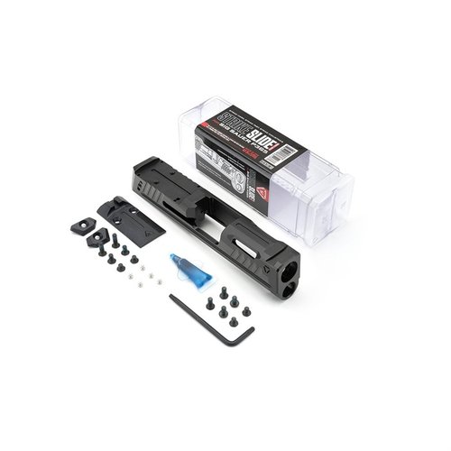 Der Strike Slide für die SIG SAUER P365 bietet aggressive Serrationen, ist leicht, aus 17-4 Edelstahl gefertigt und ermöglicht die einfache Montage von Micro Red Dot Optiken.