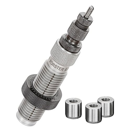 Le kit de die Bushing Full Length de Forster inclut un die poli à la main et trois tailles de bushing, parfait pour un ajustement précis de tes cartouches.