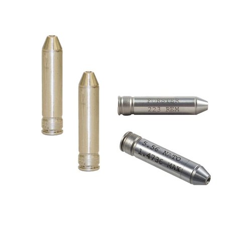 Das ESSENTIAL AR-15 223/5.56 Headspace Gauge Set von FORSTER bietet dir alles, was du für präzises Messen der Kopfplatzierung für .223 und 5.56mm brauchst!