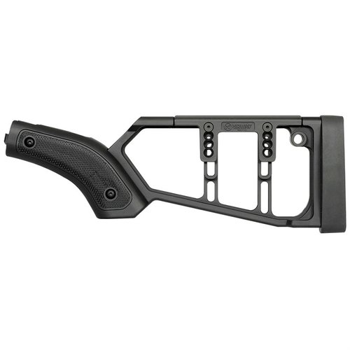 Das Lever Action Stock Series von Midwest Industries bietet anpassbare Polymer-Wangenstücke, ein ambidextröses Design und M-LOK™-kompatible Slots für moderne Lever-Action-Rifles.