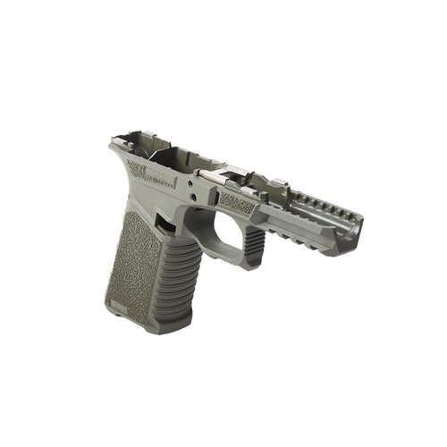 Il telaio SCT 17 Full Size offre ergonomia avanzata, compatibilità con Glock® Gen 3, e caratteristiche come un grip testurizzato e un mag well flared.