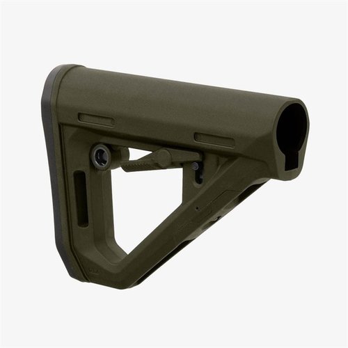 Il DT Carbine Stock di MAGPUL offre regolazioni facili, maggiore stabilità, un design antiscivolo e compatibilità con accessori, ideale per carabine AR-Mil-Spec.