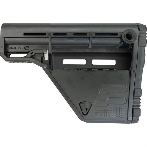 Der AMS Modular Lower Storage Mil-Spec Carbine Stock bietet dir hohe Flexibilität mit M-LOK®-Kompatibilität, sicherer Aufbewahrung und einem bequemen Gummi-Schaft.