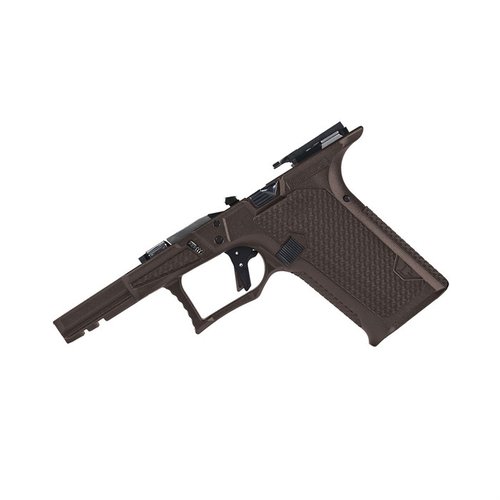Le cadre CCS Dusk de Lone Wolf améliore ton Glock avec un angle de prise de 19°, des panneaux texturés et un magwell élargi pour une meilleure prise en main.