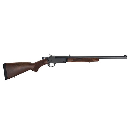 Fucile a colpo singolo 360 Buckhammer con finiture eleganti, canna da 22", sicuro e semplice da usare, ideale per cacciatori che cercano affidabilità.