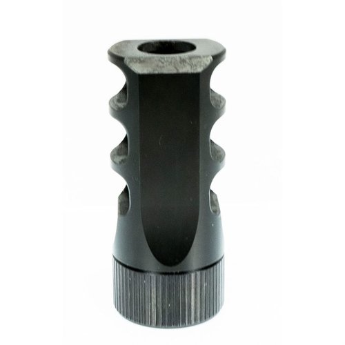 Il MUZZLOK® 3-Port Muzzle Brake di Faxon riduce il rinculo, si installa facilmente senza crush washer e permette una rapida regolazione della posizione.