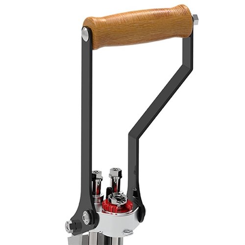 Il kit di aggiornamento del manico a rullo Lee App migliora la tua pressa con un manico in legno ergonomico e leve in acciaio per un'operatività fluida.