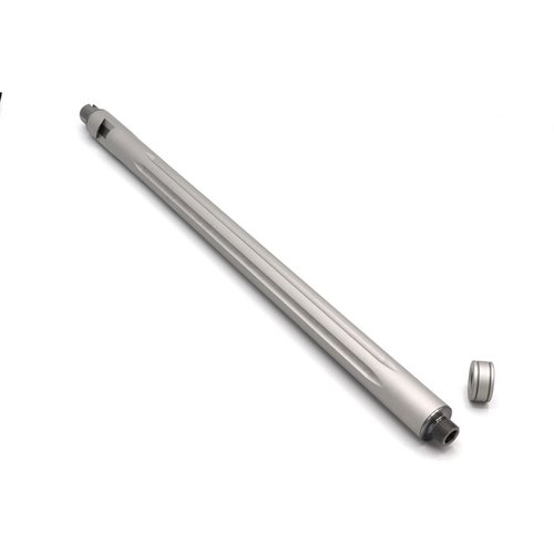 Il canna bull fluted ultra leggera da 16" per Ruger 10/22 pesa solo 1,25 libbre, offre prestazioni eccellenti e opzione di filettatura in acciaio inox.