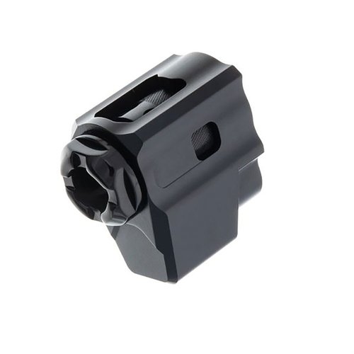 Il compensatore T-COMP per Glock 43/43X/48 riduce il rinculo e il sollevamento della bocca, installazione rapida senza viti, compatibile con tutti i modelli.