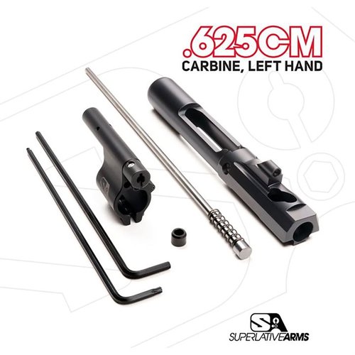 Il sistema a pistone regolabile Superlative Arms per AR-15 offre un flusso di gas pulito e fresco, riducendo il rinculo e l'usura, perfetto per SBR e silenziatori.