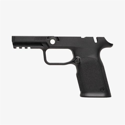 Il grip frame EHG SG9 per SIG P320 offre un design ergonomico, una flangia per il caricatore, una superficie testurizzata e un rail Picatinny per accessori.
