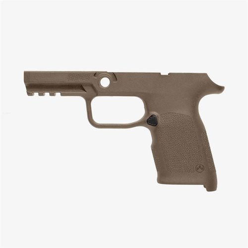 Il grip frame EHG SG9 per SIG Sauer P320 Compact offre design ergonomico, flared magazine well, Picatinny rail e Magpul Magazine Release reversibile per mancini.