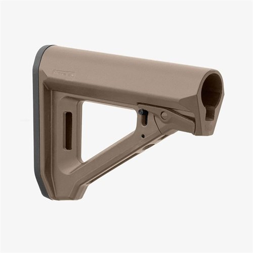 Le MOE RL Carbine Stock de MAGPUL offre un réglage facile de la longueur de tir, un meilleur confort avec un appui-joue amélioré et une compatibilité avec les accessoires M-LOK.