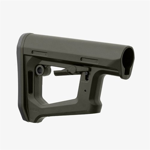 Der MAGPUL DT-PR Carbine Stock bietet eine verbesserte Stabilität, ergonomisches Design und eine einfache Anpassung für präzises Schiessen auf dem Feld.