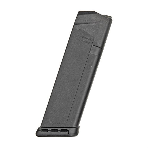 Das Amend2® 15-Schuss-Magazin für GLOCK® 19 bietet eine robuste, leichte Polymer-Konstruktion, eine starke Feder und ein einzigartiges Basisdesign.