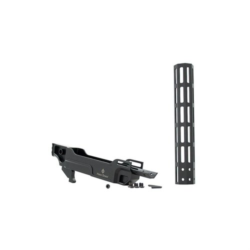 Scopri il sistema Vendetta™ in alluminio, leggero e resistente, con rail M-LOK® per accessori, compatibile con grip AR e azioni Ruger® 10/22®. Garanzia a vita.