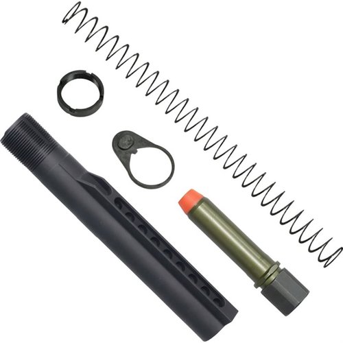 Das K-SPEC AR-15 A5-LENGTH HEAVY BUFFER TUBE KIT bietet eine innovative Kompressionstechnologie, die Rückstoss absorbiert und Mündungserhebung minimiert.