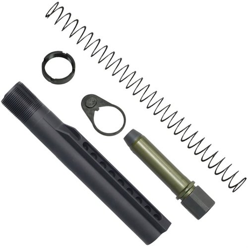 Das K-SPEC AR-15 A5-LENGTH HEAVY BUFFER TUBE KIT bietet eine innovative Lösung zur Rückstossminderung, mit einem 4,7 oz H1 K-SPEC Buffer und flachen Drahtfedern.