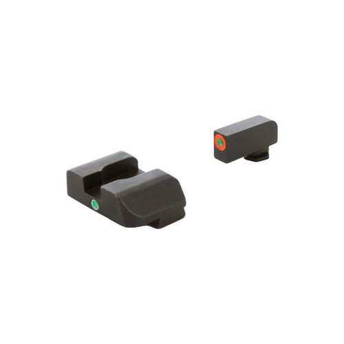 Die AMERIGLO® i-Dot Tritium Visierungen bieten eine schnelle vertikale Ausrichtung und sind perfekt für Glock® Gen 1-4 10mm/.45/.357 geeignet.