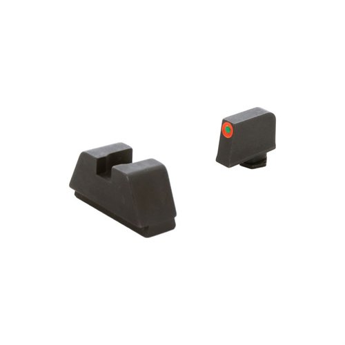 Il set di mirini XL TALL OPTIC COMPATIBLE TRITIUM per Glock offre un'immagine di mira elevata e precisa, compatibile con ottiche red dot e modelli MOS.
