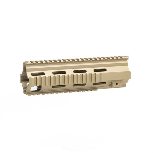 Il BRN-4 M27 Quad Rail Handguard offre un design unico in Flat Dark Earth, compatibilità con piattaforme BRN-4 e HK® e un sistema di fissaggio ottimizzato.