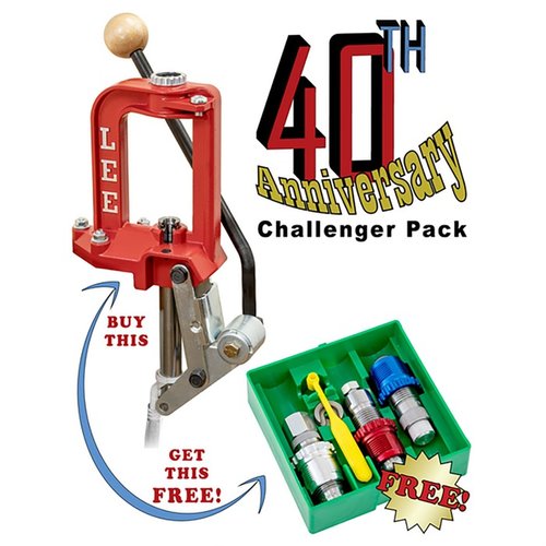 Feiere 40 Jahre Challenger III mit ergonomischem Hebel, Breech Lock Quick Change Die System und einem kostenlosen 3-Diensatz für bequemes und schnelles Nachladen.