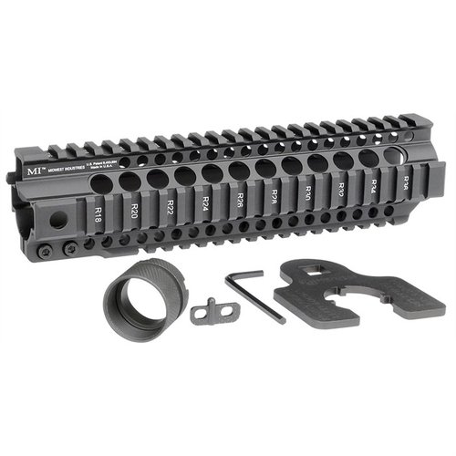 Der AR-15 Combat Rail T-Series Free Float Handguard bietet eine robuste Konstruktion mit MIL-STD 1913 Picatinny-Schienen und ist 100% in den USA gefertigt.