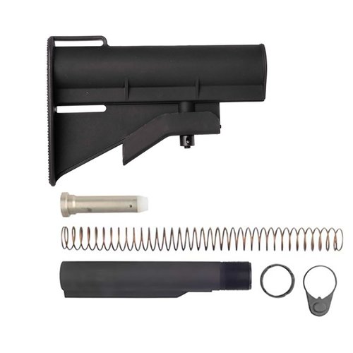 Migliora il tuo AR-15 con il M4 Buttstock Kit Collapsible Mil-Spec, dotato di lunghezza di tiro regolabile per comfort e controllo ottimali.