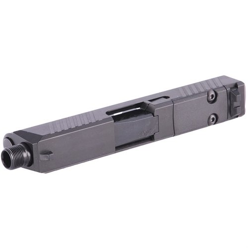 Vollständig montierte Slide Assembly für Glock® 43, erhältlich mit hochwertigem Lauf, threaded Barrel oder ported Barrel für optimale Leistung und Anpassungsfähigkeit.