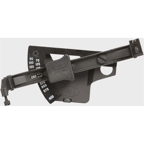 Der M203 Quadrant Sight von LMT DEFENSE bietet flexible Montagemöglichkeiten auf Rail, Tragegriff oder A2/A1, ideal für präzises Zielen.