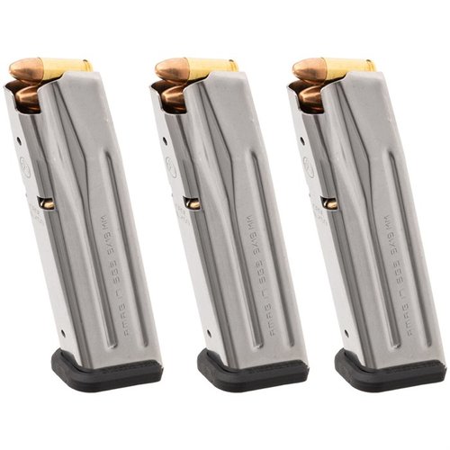 L'AMAG 17 SG9 offre un corpo in acciaio inossidabile, un caricatore da 17 colpi, indicatori di capacità e una manutenzione facile grazie al fondo flared.