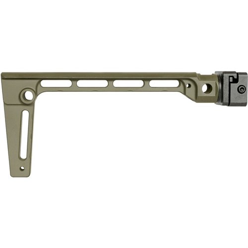 Die ARM BRACE SIDE FOLDING bietet eine robuste Konstruktion aus 4140 Stahl, 5 QD Sling-Befestigungen und eine extrem steife Bauweise für maximale Stabilität.
